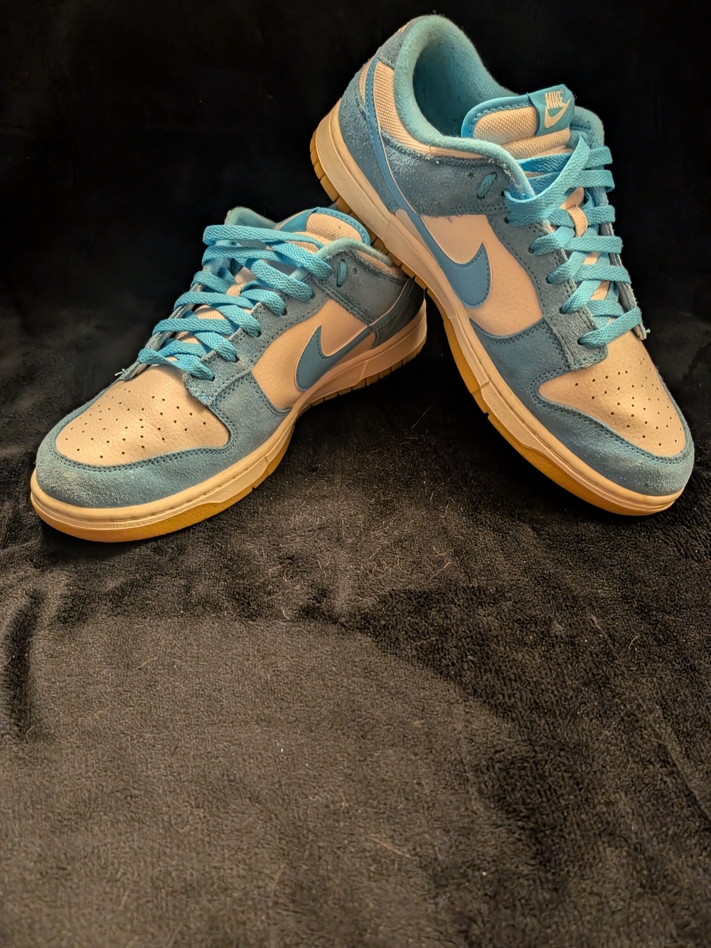 Nike Dunk Low SE "Baltic Blue Suede" Sneakers - Men's 10 / Women's 11.5 EUC